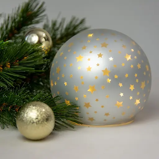 Світильник декоративний Chomik Куля скляний LED 12x11 см білий (BOZ1839) - фото 3