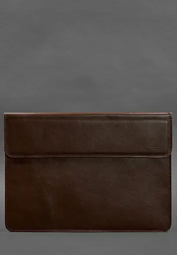 Кожаный чехол-конверт BlankNote на магнитах для MacBook 15-16 дюйм Бордовый - фото 2