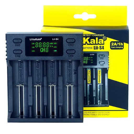 Заряднoe устройство Liitokala lii-S4 на 4 канала (для Ni-MH, Ni-CD, Li-Ion, LiFePo4) - фото 3
