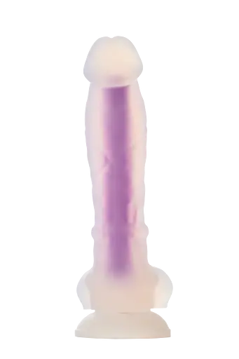Неоновий фалоімітатор DreamToys Radiant 19 см синій - фото 5