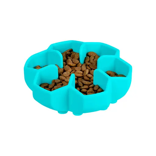 Миска для повільного харчування Waudog Silicone 450 мл блакитний - фото 6