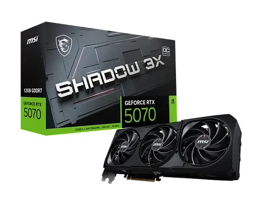 Видеокарта GeForce RTX 5070 12GB MSI Shadow 3X OC (RTX 5070 12G SHADOW 3X OC) - фото 1