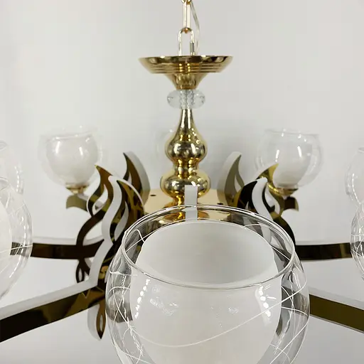 Люстра со светодиодным золотым корпусом и 5 двойных плафонов Line.F 81181/5 GD - фото 7