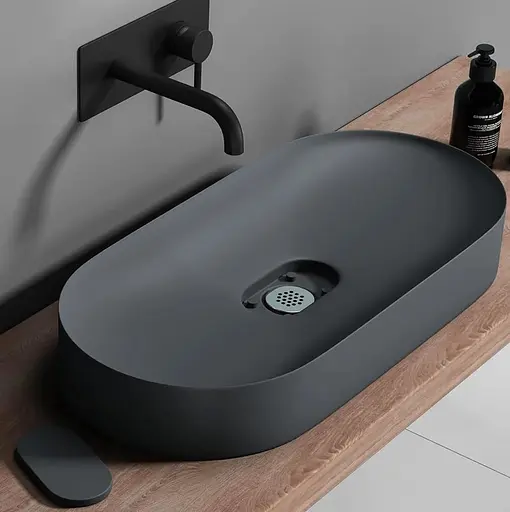 Умивальник Rea Iris 71 grey matt накладний REA-U4306, Сірий - фото 6