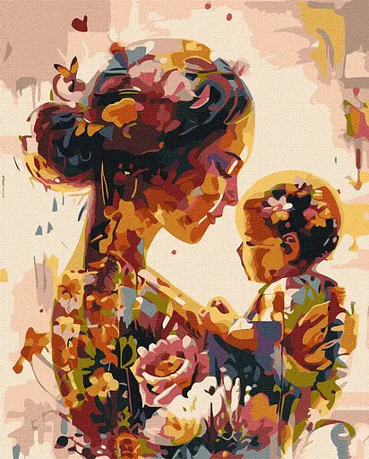 Набір для розпису по номерах Розквіт жіночності, Ideyka, 40x50 см, КНО8554