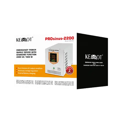 ИБП преобразователь напряжения Kemot PROsinus 2200 12/230V (2200VA/1600W) URZ3431 - фото 2