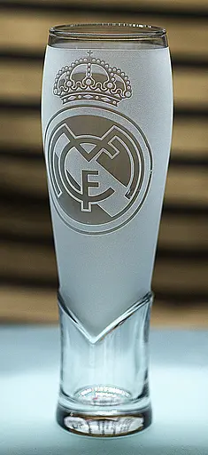 Пивний келих крафтовий 440 мл Реал Мадрид Real Madrid з гравіюванням подарунок для фаната ФК  футбольний матовий - фото 3