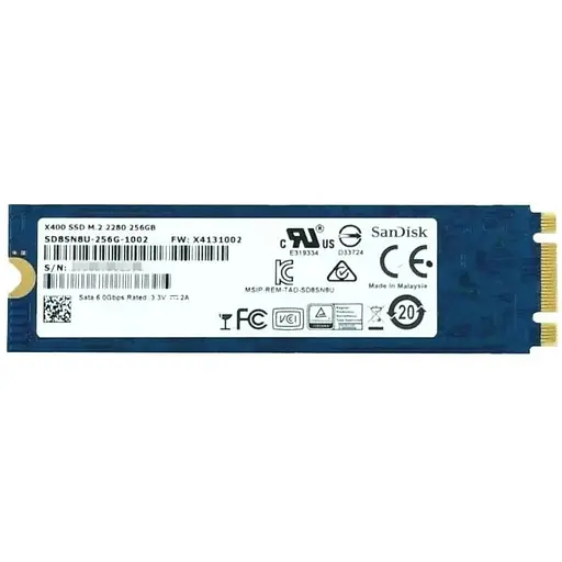 Накопичувач SSD SanDisk M.2 2280 256GB X400 (SD8SN8U-256G-1002) Б/В - фото 1