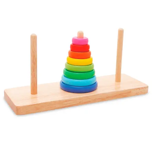 Дерев'яна іграшка Пірамідка MD 1870, 8 кілець - фото 2