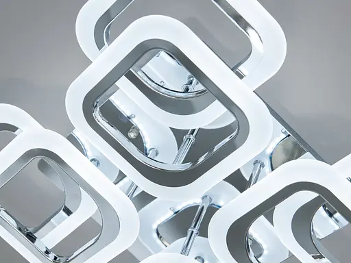 Світлодіодна люстра смарт світильник з пультом, 70W, хром - фото 4