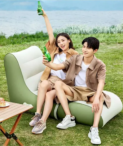 Надувне ліжко 8H Eight Hours Automatic Komori Green [106588] - фото 5