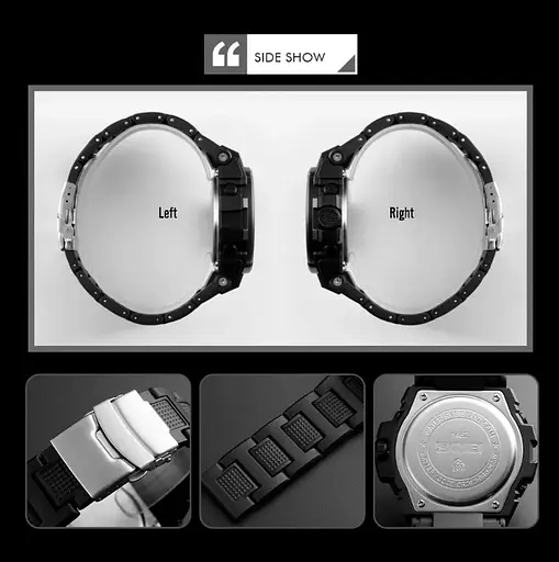 Чоловічий наручний годинник Skmei 1452 Золотий - фото 3