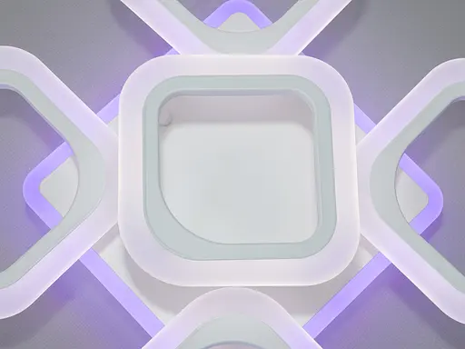 Стельова лед люстра з пультом, диммером, LED підсвічуванням, 60W, біла - фото 4