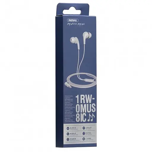 Проводные наушники Remax Music Call Wired RW-108, 3.5mm, 1.2m, white - фото 2
