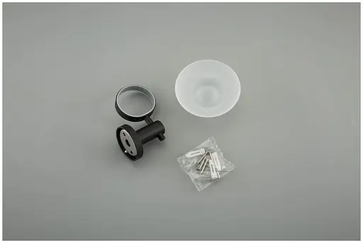 Мыльница/стекло с держателем черный/нержавейка FrapF30202 1/40, Черный матовый - фото 3