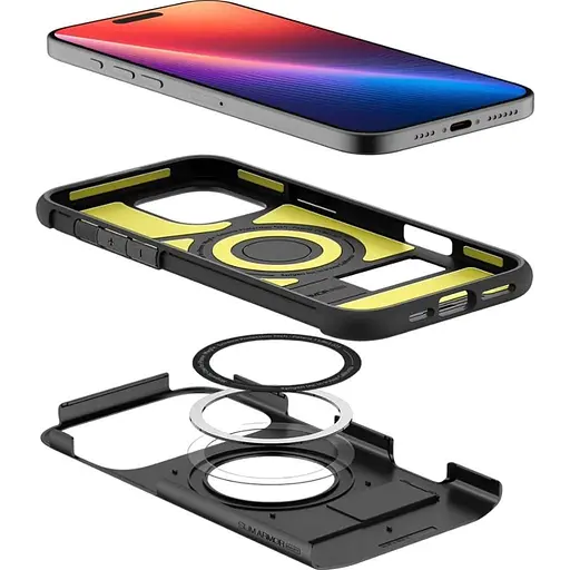 Оригинальный противоударный чехол Spigen Slim Armor (MagFit) MagSafe для iPhone 16 Pro (6.3") Black ACS08164 - фото 13