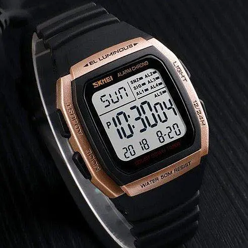 Чоловічий спортивний годинник Skmei 1278 Рожеве золото - фото 3