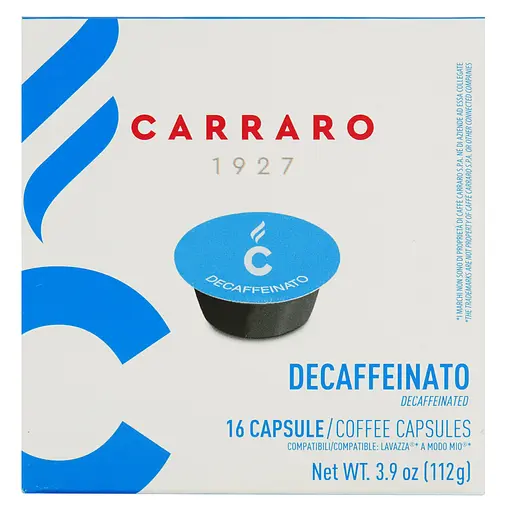 Кофе в капсулах Carraro Lavazza A Modo Mio Decaffeinato, 16 капсул - фото 2