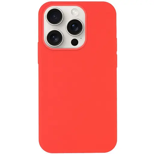 Чохол Epik Silicone Case Full Protective AA NO LOGO для Apple iPhone 16 Pro 6.3 Кавуновий/Watermelon red