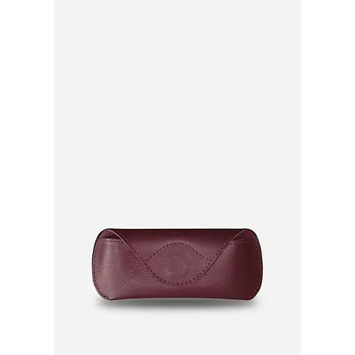 Кожаный чехол для очков BlankNote с клапаном на магните Wings Бордовый - фото 2