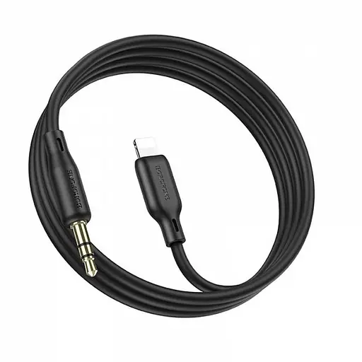 Аудіокабель BOROFONE BL18 iP silicone digital audio conversion cable Black - фото 3