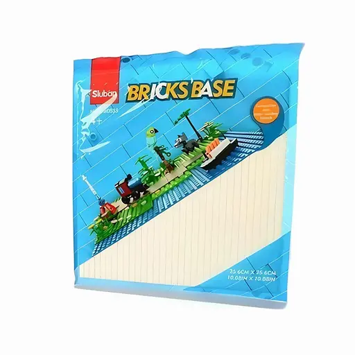Конструктор Sluban M38-B0833 — Игровое поле 25.5x25.5 см для настольных и развивающих игр, белый