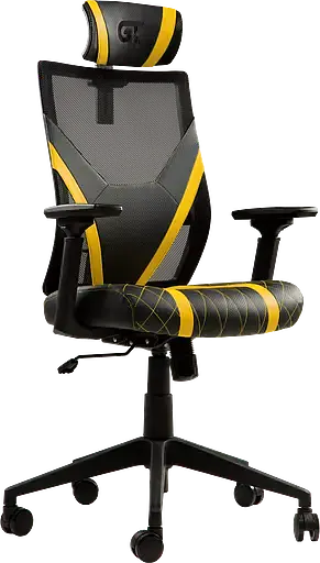 Геймерское кресло GT Racer черное с желтым (X-6674 Black/Yellow) - фото 2