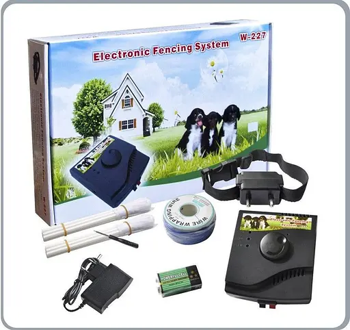 Електронний паркан для собак з 1 нашийником на батарейці Крона Pet W-227B, провідний (100838) - фото 7