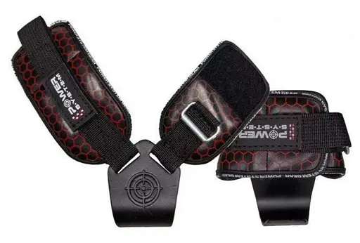 Крюки для тяги на запястье Power System PS-3360 Hooks V2 Black/Red XL (PS_3360_Black/Red XL) - фото 2