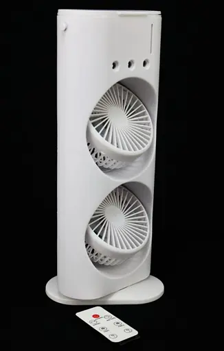 Акумуляторный настольный вентилятор ​​​​​​​Spray Fan 2in1 двойной  Ветродуйка с подсветкой и увлажнением Белый - фото 7