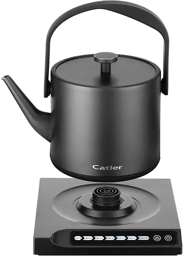 Catler Електрочайник 0.6л, Strix, заварник, нерж. сталь, підтримка температури, сенс. керув., чорний - фото 2