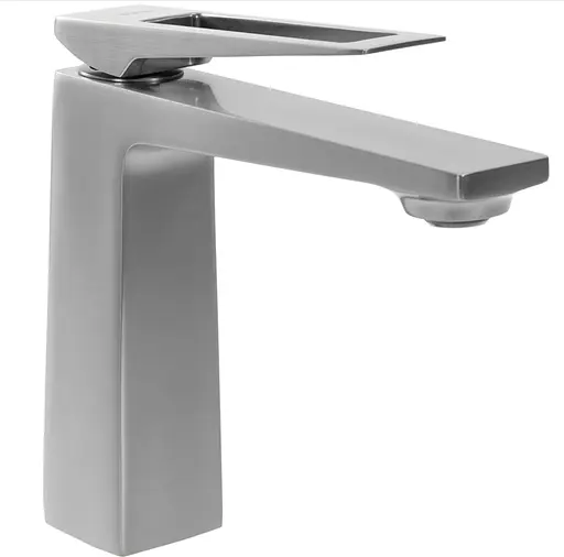 Змішувач для умивальника Rea Parker низький nikiel brushed REA-B4811 Никель - фото 1