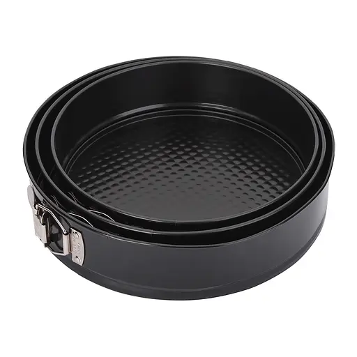 Набор разъёмных тефлоновых форм из трех предметов (24/26/28 см), A-plus Черный 81475 - фото 1