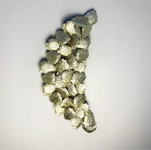 Настенный светильник во флористических мотивах из фактурных листьев Line F цвет корпуса медь - фото 8