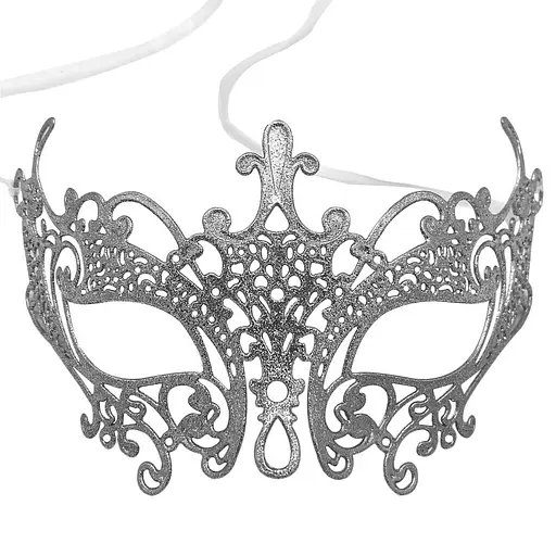 Елочная игрушка MIS LT Маска 18х10 см серебряный - фото 1