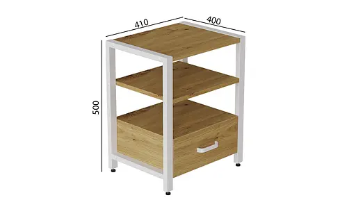 Тумба універсальна Ferrum-decor Вів'єн 1/1 50x41x40 білий ДСП Дуб Артізан 16мм (FRD-104147) - фото 5