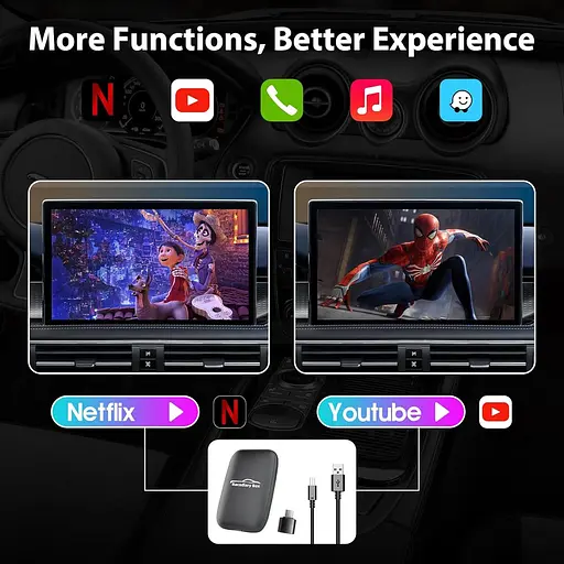Бездротовий адаптер CarPlay та Android Auto 2024 Racodiary 3-в-1 для оригінальних дротових автомобілів CarPlay - фото 5