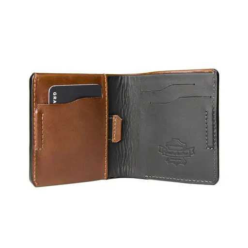 Мужской кожаный кошелек Grande Pelle 10х10х2 см acs0029266 - фото 4