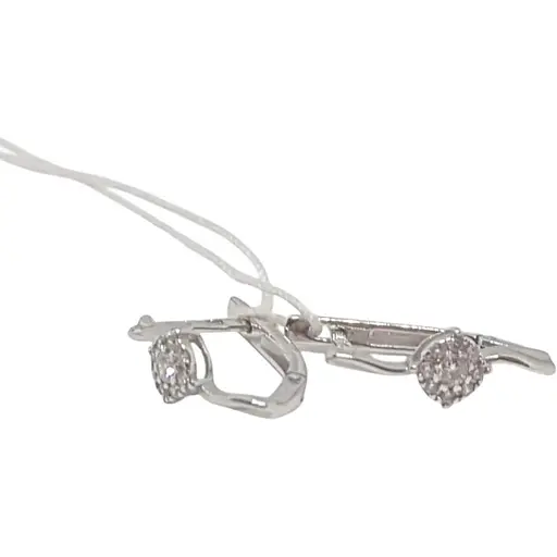 Золотые серьги Столичная Ювелирная Фабрика с фианитами. 110409Б