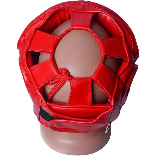 Боксерский тренировочный шлем PowerPlay 3043 S Red - фото 4