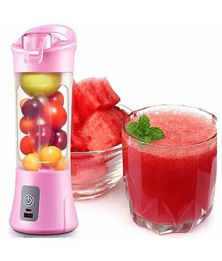 Фитнес блендер Q&Q Qllipin Juice Cup OL-602 аккумуляторный портативный с поилкой розовый - фото 2