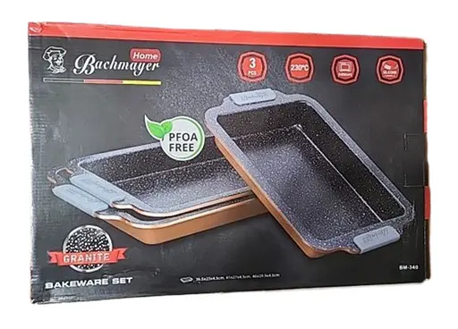 Набір форм для випічки Bachmayer Granit BM-340 3 форми гранітне покриття - фото 3
