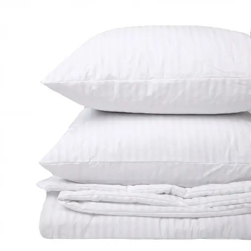 Літній постільний комплект MirSon №2932 Сolor Fun Line Stripe White Bamboo 220х240 см білий (2200010961638) - фото 2