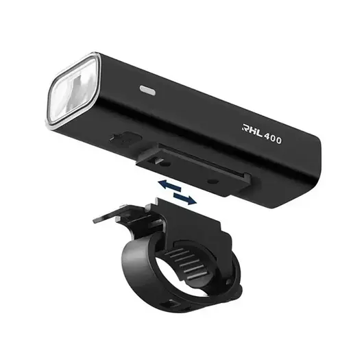 Велосипедна фара RockBros RHL400, 2000 mAh 400 люменів, чорний - фото 4