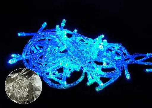 Гирлянда внешняя прямая 200 led RGB color (белый провод) 5мм 20м - фото 8