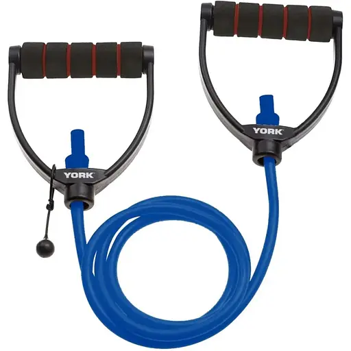 Эспандер трубчатый с ручками York Fitness 9-12кг, синий