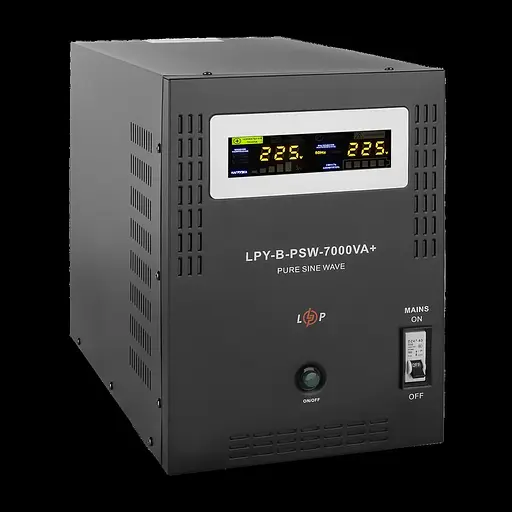ДБЖ з правильною синусоїдою LogicPower 48 вольтів LPY-B-PSW-7000VA+ 5000 Вт 10A / 20A - фото 3