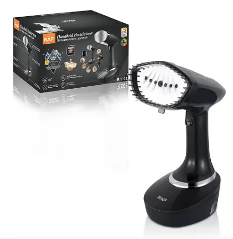 Ручний вертикальний відпарювач RAF R.1323 для одягу з резервуаром 400 мл 1500 Вт Чорний - фото 2