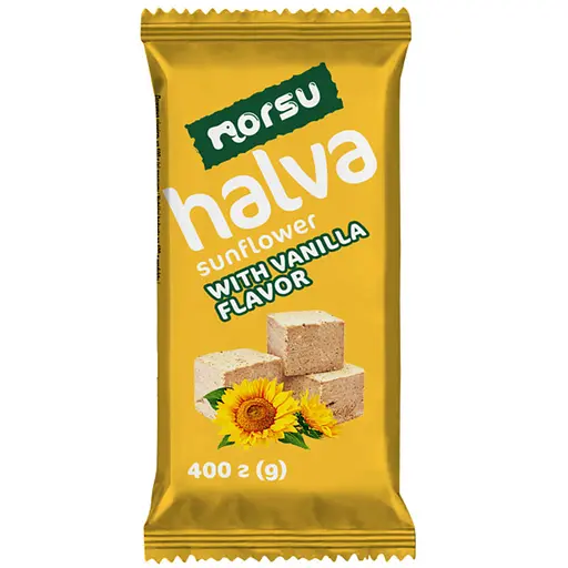 Халва подсолнечная Norsu с ароматом ванили 400 г х 12 шт.