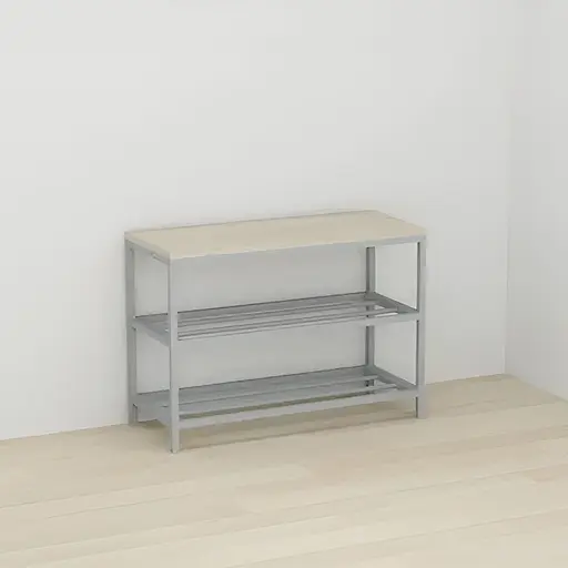 Банкетка універсальна Ferrum-decor Слайм 45x63x26 сірий ДСП Дуб Сонома 16мм (FRD-104082)